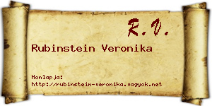 Rubinstein Veronika névjegykártya